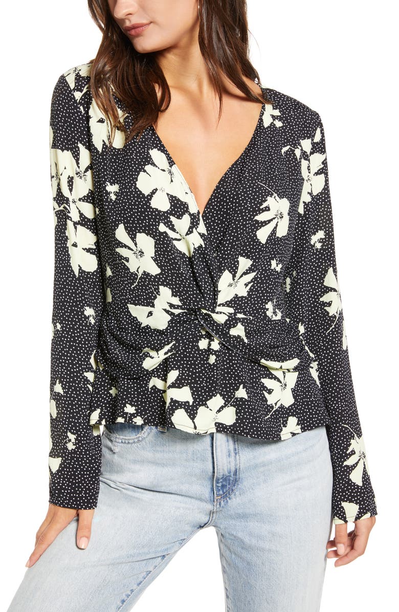 Leith Knot Peplum Top, Main, color,