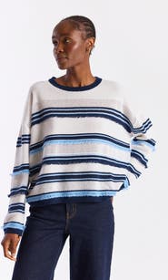 Brodie Pure Cashmere Funky Stripe 100% Cashmere Sweater