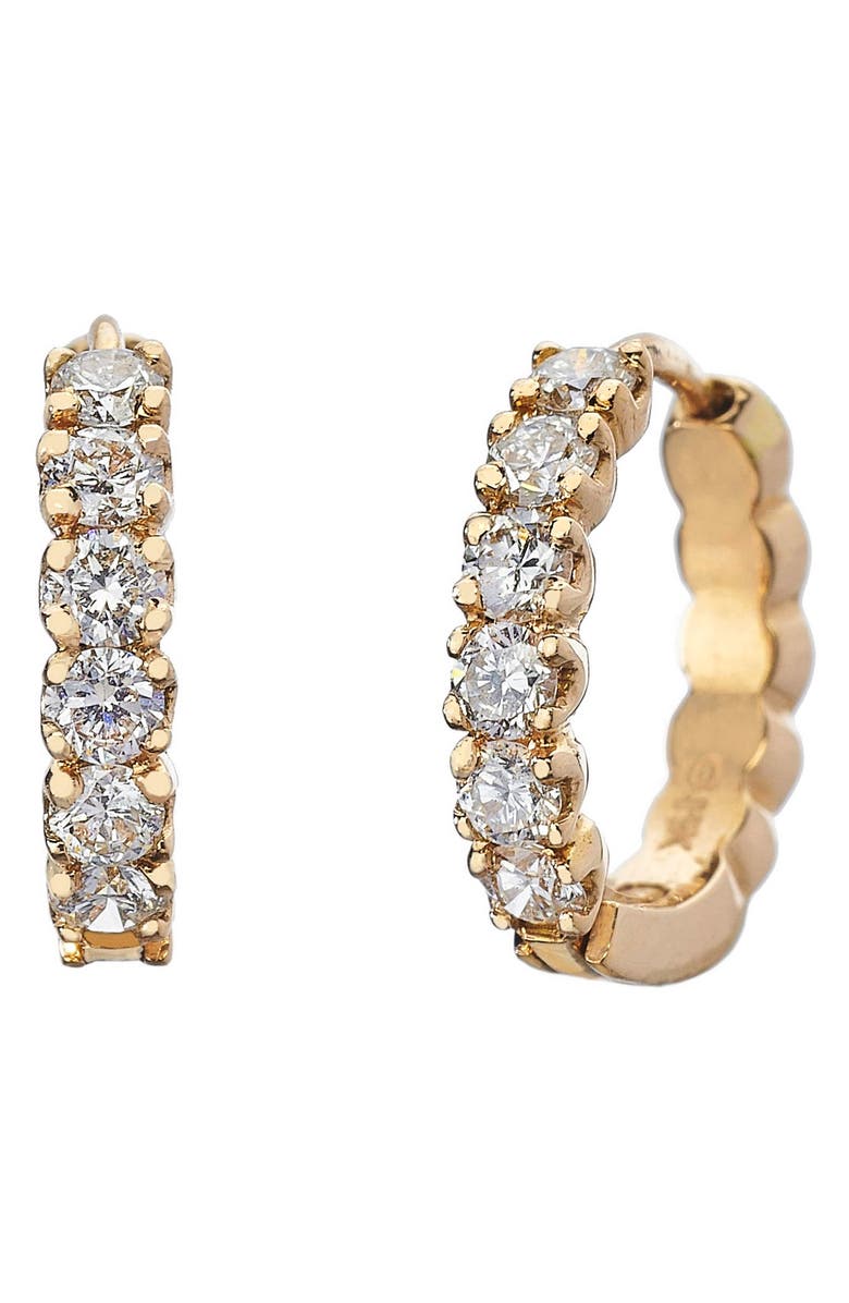 Sethi Couture Zelda Diamond Huggie Earrings, Main, color, 18K Yg