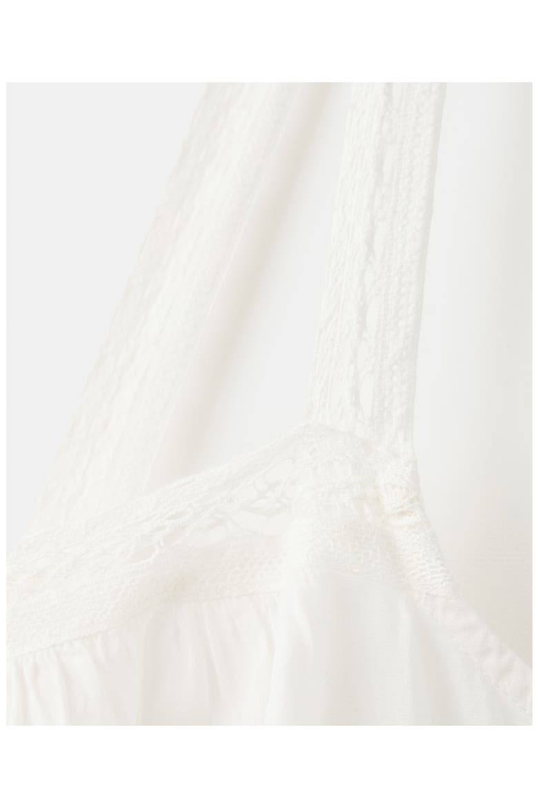 Lace Cotton Nightgown, Alternate, color, WHITE