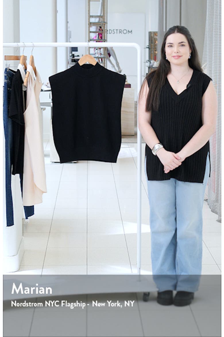 Mock Neck Sleeveless Knit Top video