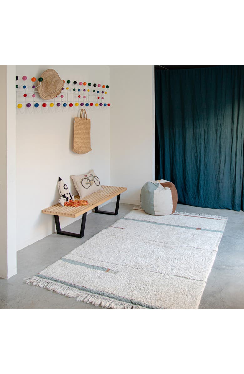 Lorena Canals Washable Rug Lanes, Alternate, color, Natural And Blue