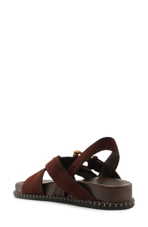 Schutz Patsy Suede Slingback Sandals In Brown