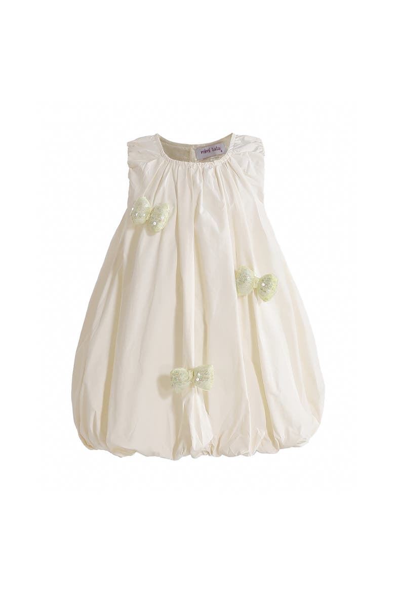 Annalise Sequin Bow Balloon Dress, Main, color, Ivory
