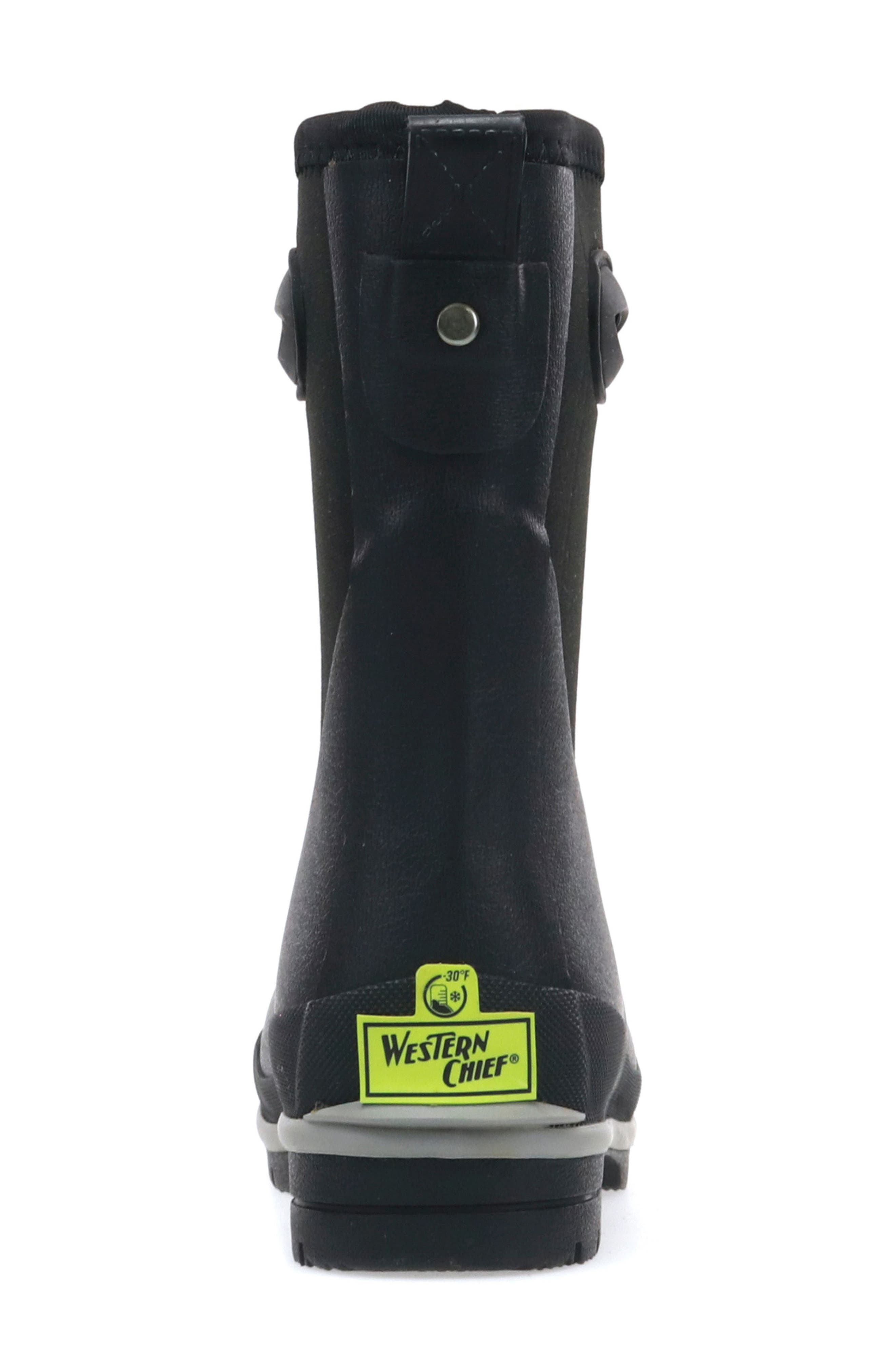 Western Chief Kids' Solid Neoprene Waterproof Boot, Alternate, color, Black