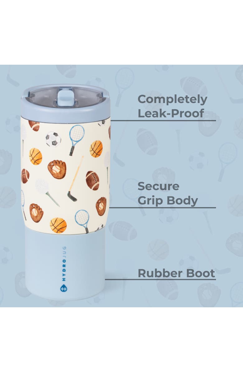 HydroJug Kids 14 oz Sport Water Bottle - Stainless Steel, Insulated, 100% Leakproof, With Carry Handle, BPA-Free, Kid-Friendly Design, Alternate, color, Sports