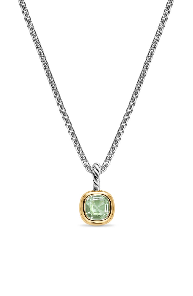 David Yurman Mini Cushion Cut Enhancer, Alternate, color, Prasiolite