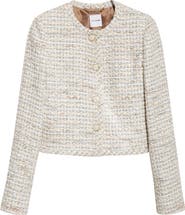 ST. JOHN Côte d'Azure Tweed Crop Jacket