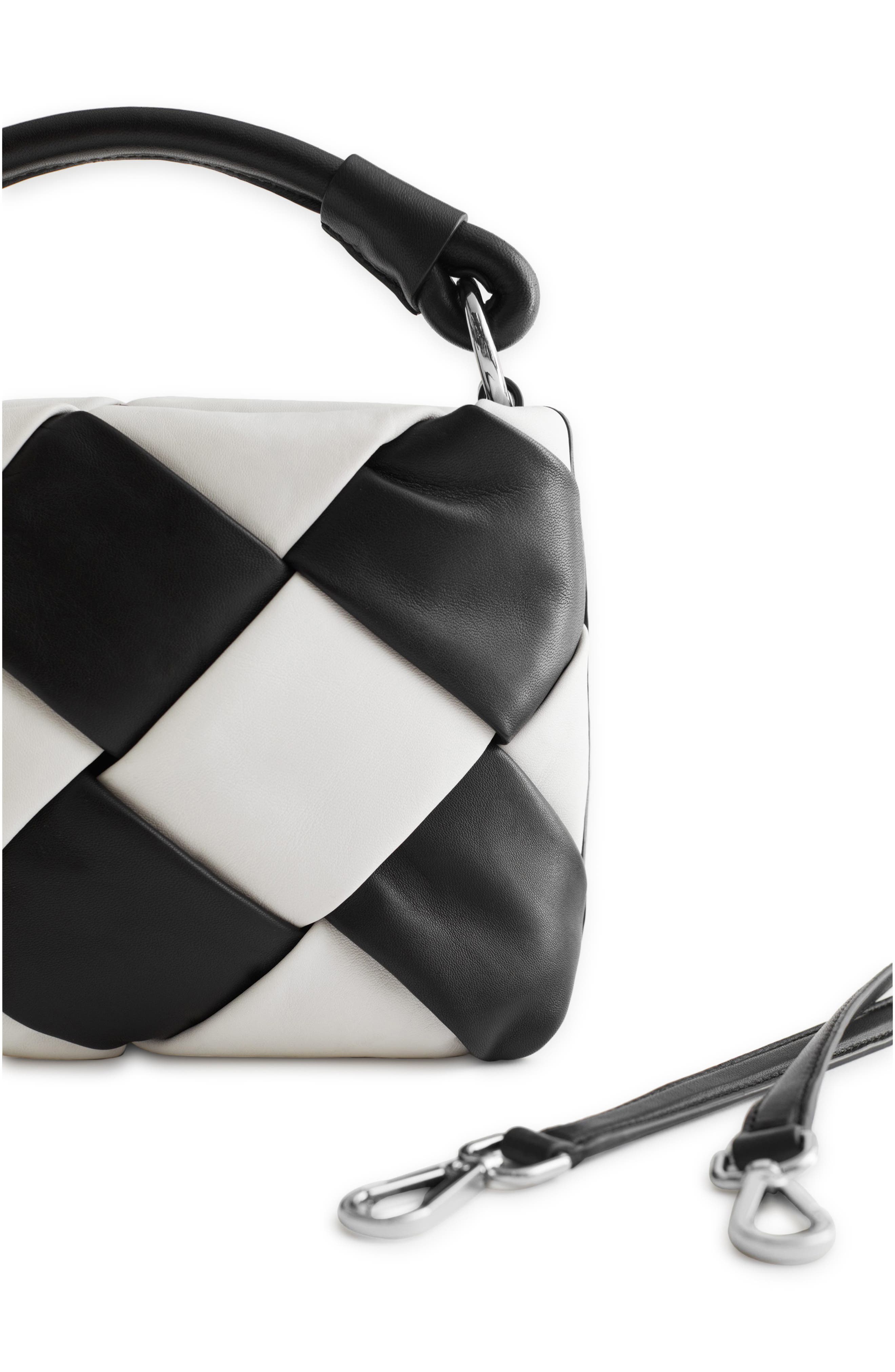 & Other Stories Two-Tone Braided Leather Crossbody Bag, Alternate, color, 