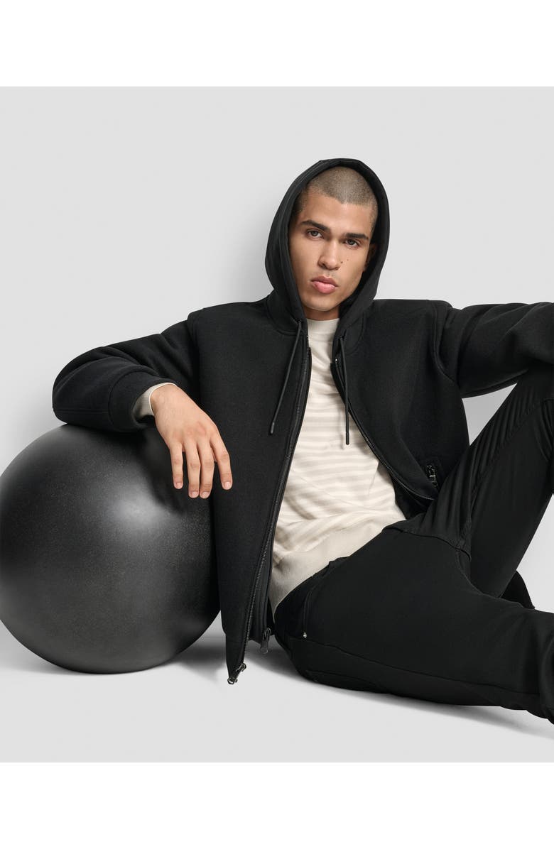 DKNY DX5 Hooded Jacket, Alternate, color, Black