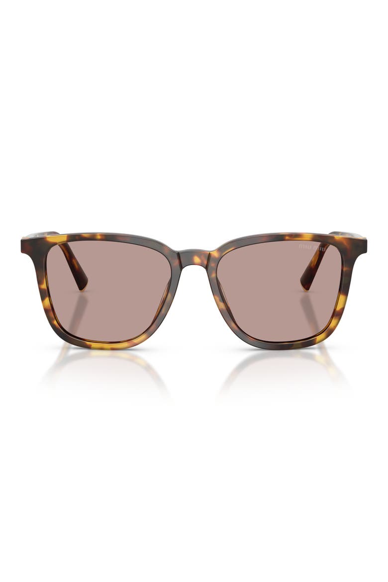 53mm Square Sunglasses, Main, color, HONEY HAVANA / LIGHT PURPLE