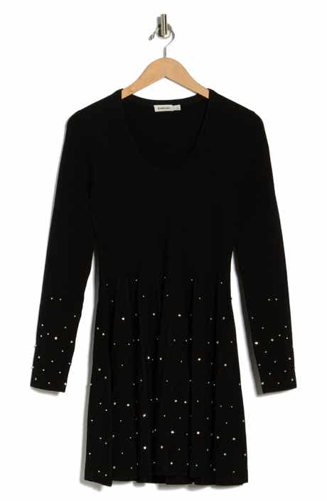 Simkhai Prue Embellished Long Sleeve Fit & Flare Dress