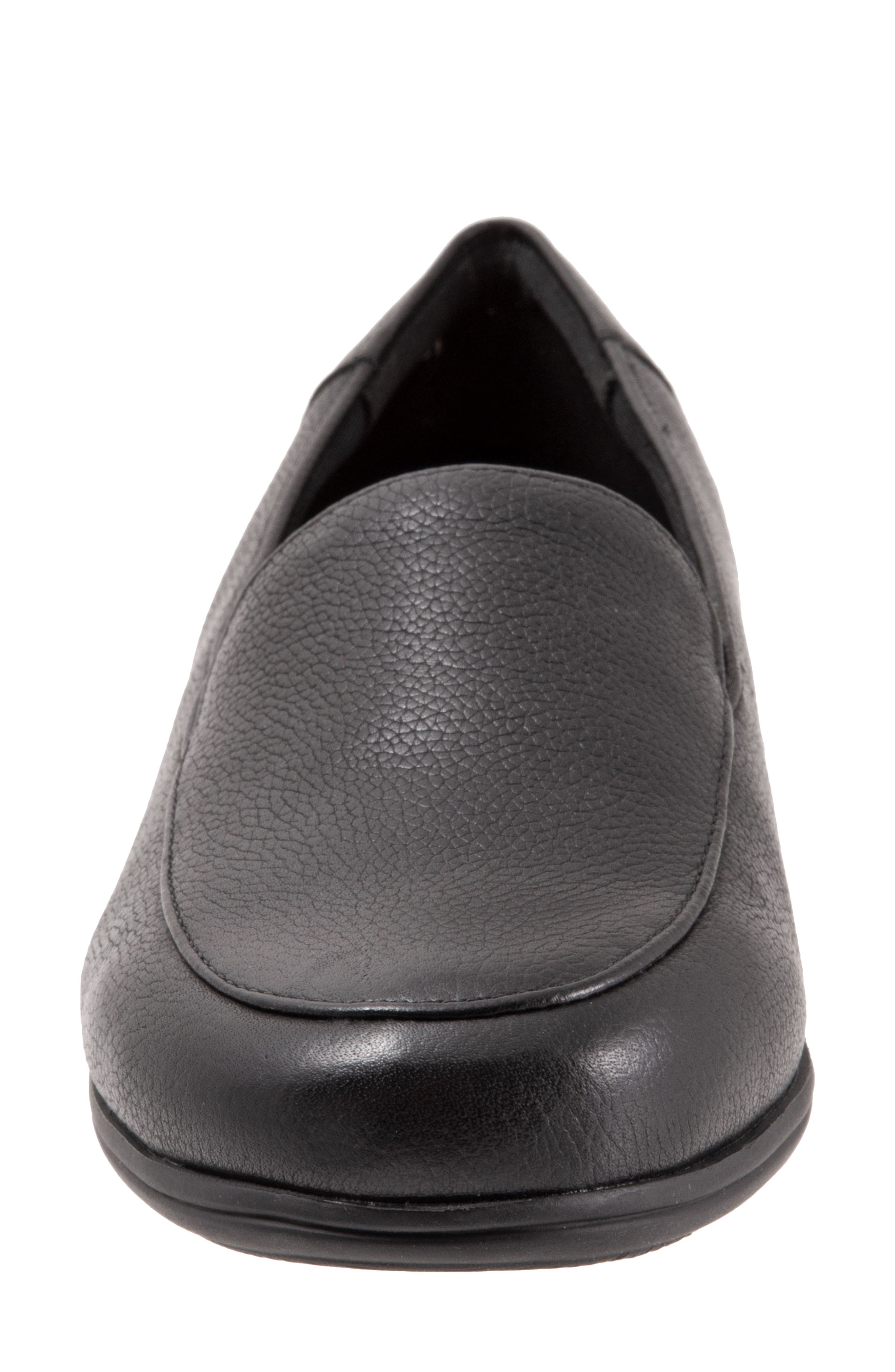 Trotters Deanna Flat, Alternate, color, Black Leather