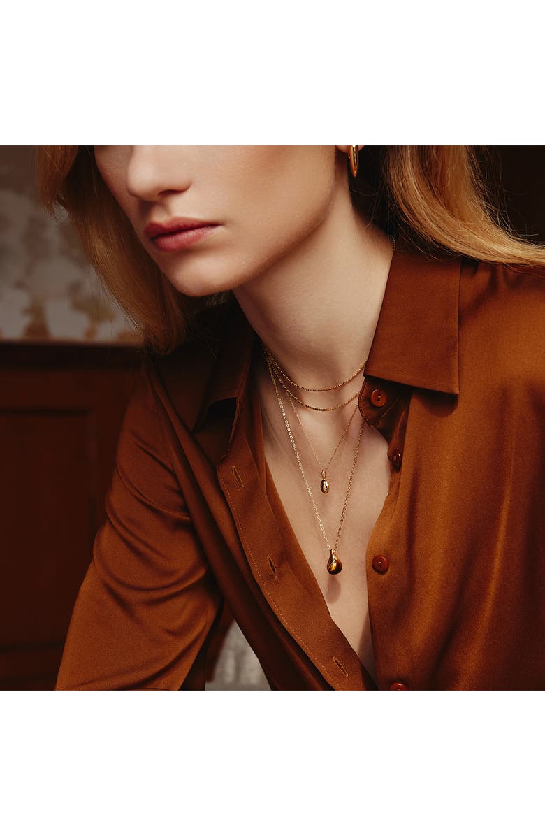 ANIA HAIE Tiger's Eye Droplet Pendant Necklace, Alternate, color, Shiny Gold