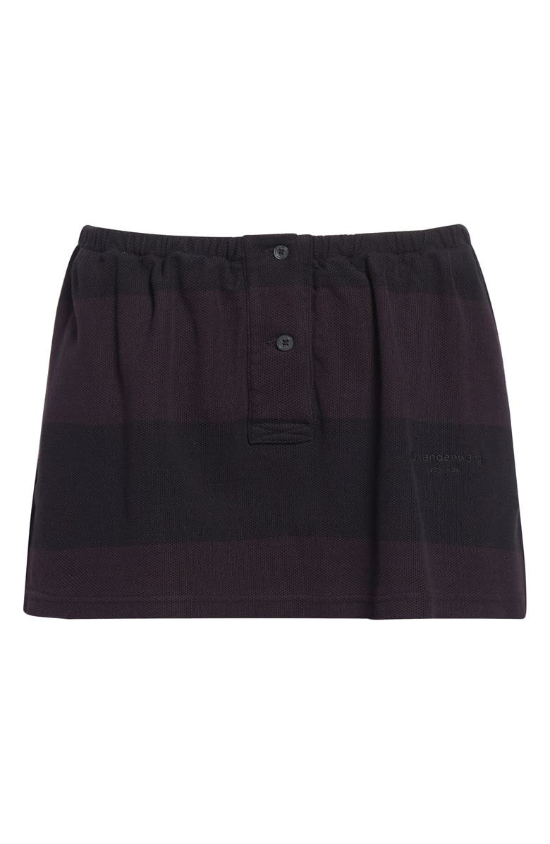 Alexander Wang Deconstructed Polo Miniskort, Alternate, color, Black Overdyed Stripe