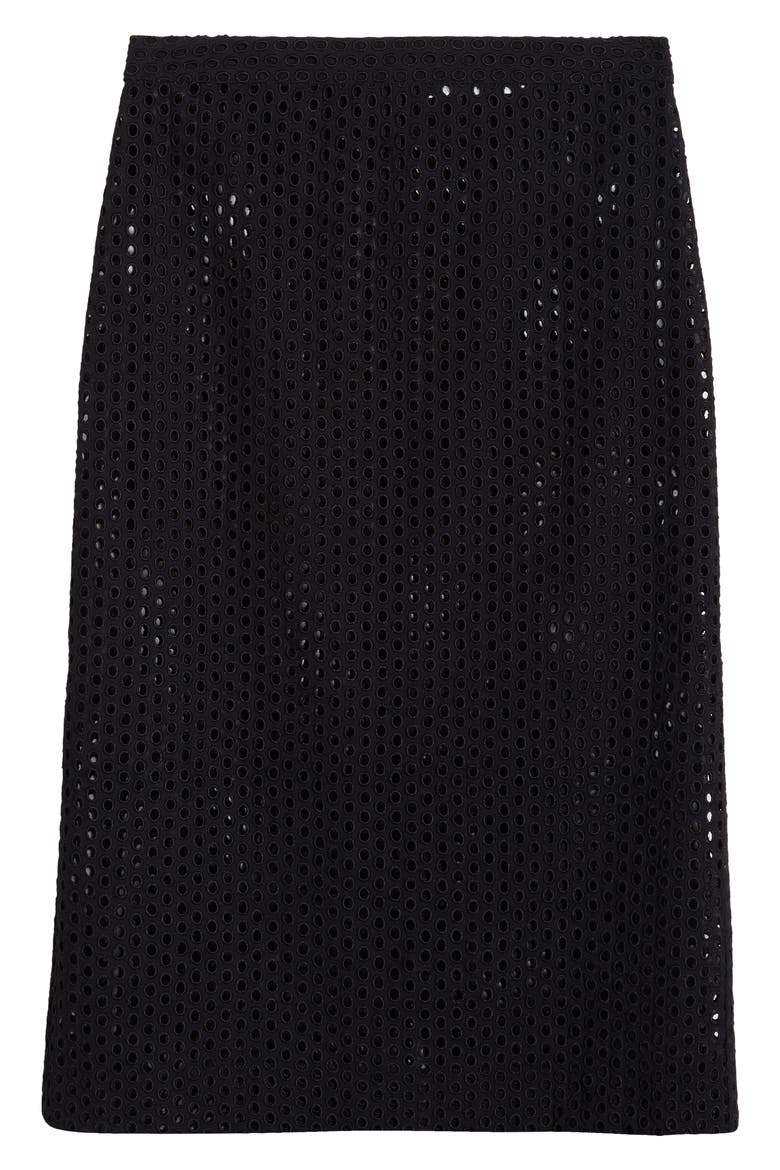 The Sherry Cotton Eyelet Cover-Up Skirt, Alternate, color, NOIR