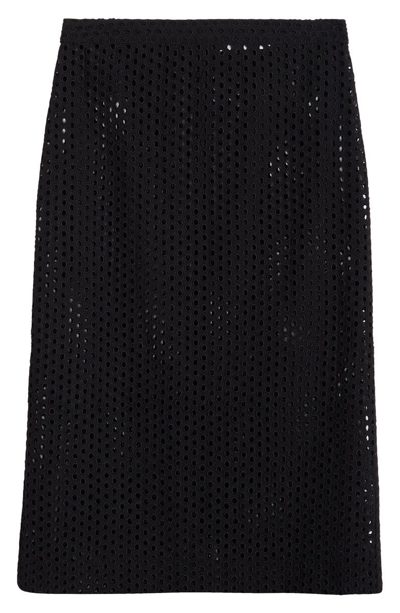 Solid & Striped The Sherry Cotton Eyelet Cover-Up Skirt, Alternate, color, Noir
