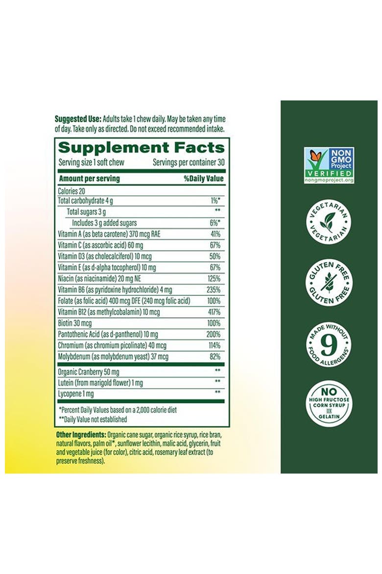 One Daily Multivitamin for Women Soft Chews With Folate, Methylated B12, Biotin, Non-GMO, 30 Mixed Berry Chews, Alternate, color, None