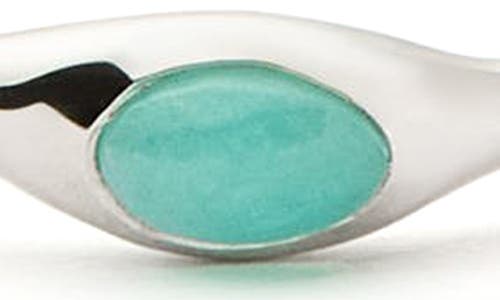 Missoma Medium Magma Hoop Earrings In Aqua/silver