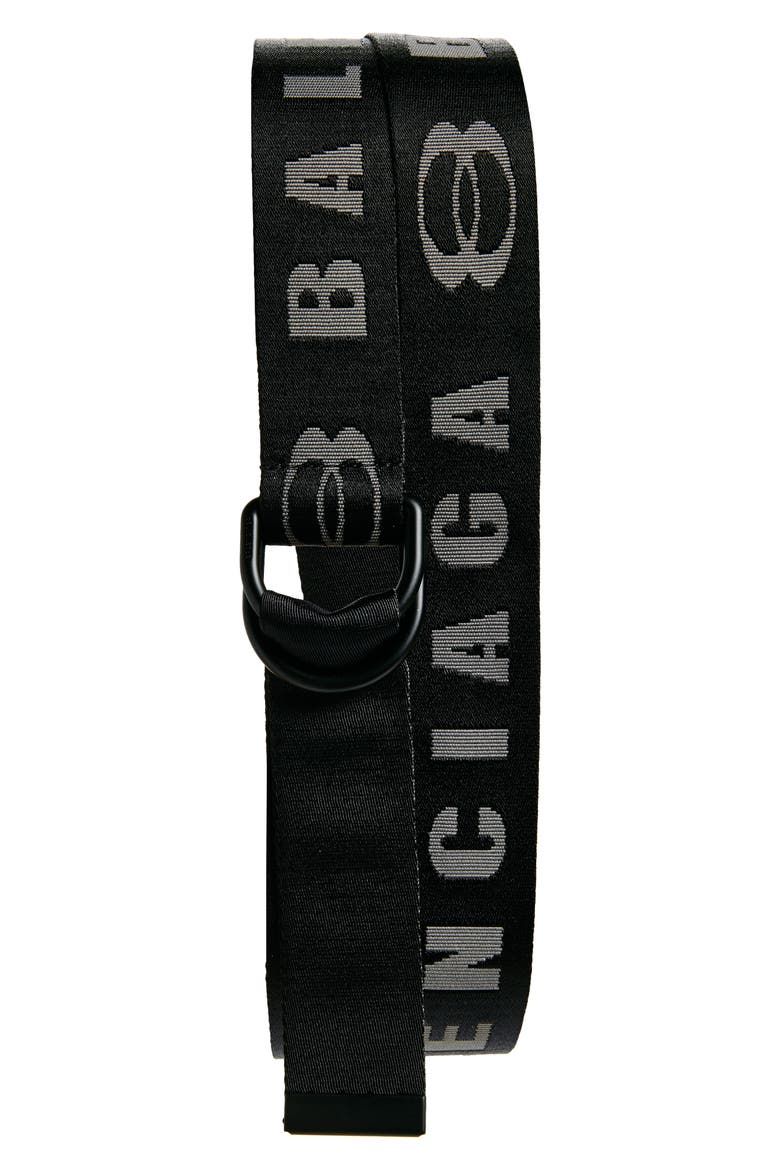Logo D-Ring Belt, Main, color, 1064 BLACK/ L DARK GREY