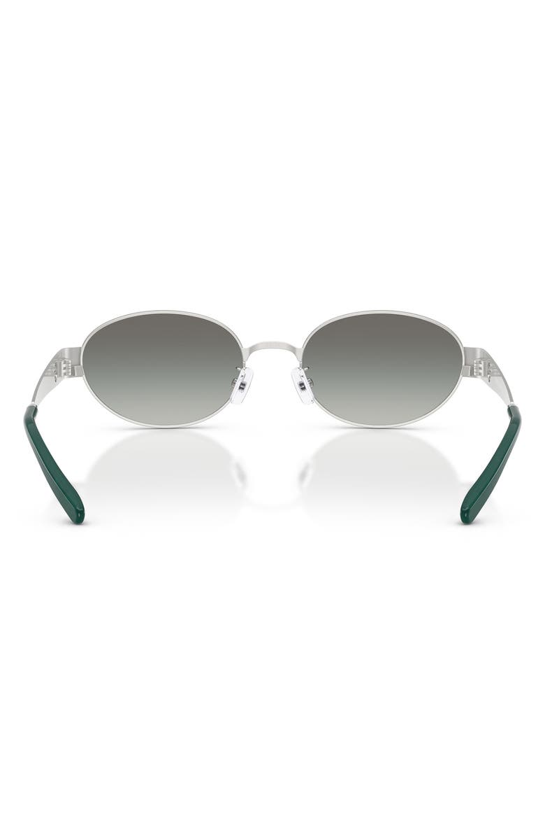 Tory Burch 54mm Oval Sunglasses, Alternate, color, Silver / Grey Gradient
