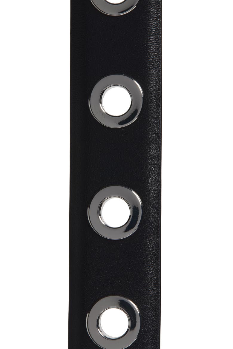 Metal Eyelet Belt, Alternate, color, TRUE BLACK