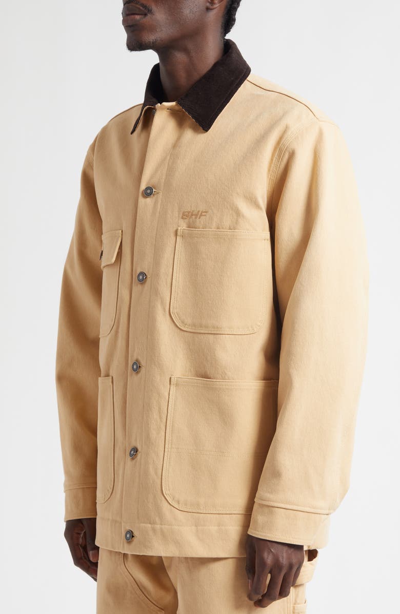 Sky High Farm Workwear Gender Inclusive Cotton Canvas Chore Coat, Alternate, color, Beige