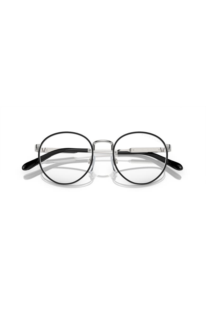 Ralph Lauren 50mm Round optical glasses, Alternate, color, Black
