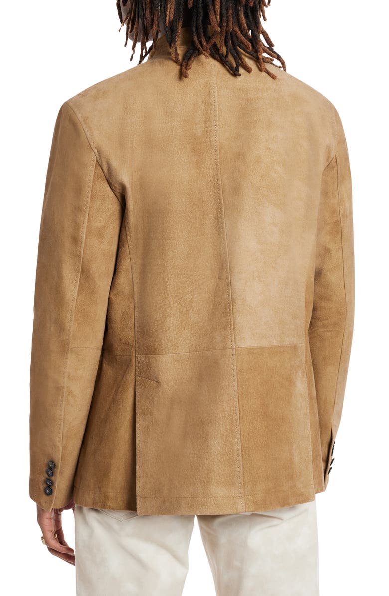John Varvatos Slim Fit Suede Jacket, Alternate, color, 