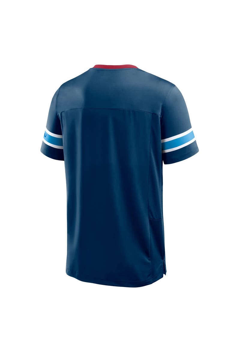 Men's Fanatics Navy Houston Texans Redzone Hashmark V-Neck T-Shirt, Alternate, color, Navy