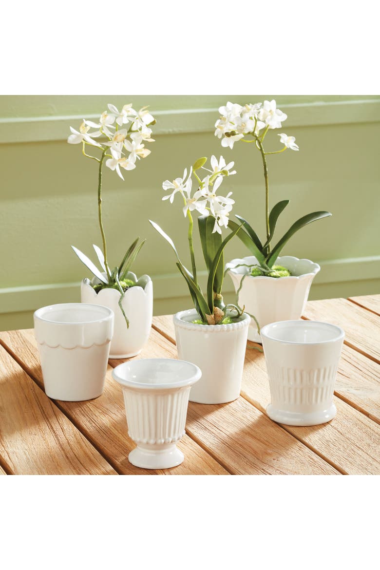 Mirabelle Mini Cachepots Set Of 6, Alternate, color, White