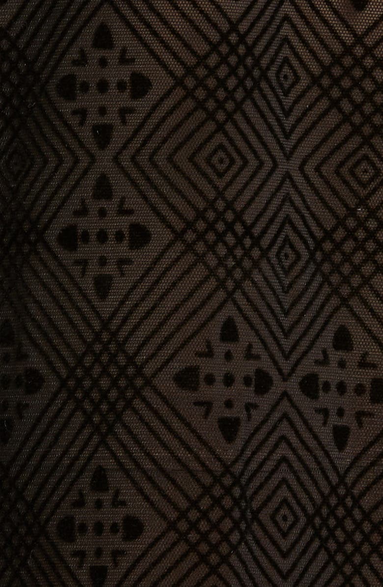 Coquette Lace & Mesh Babydoll Chemise, Alternate, color, Black