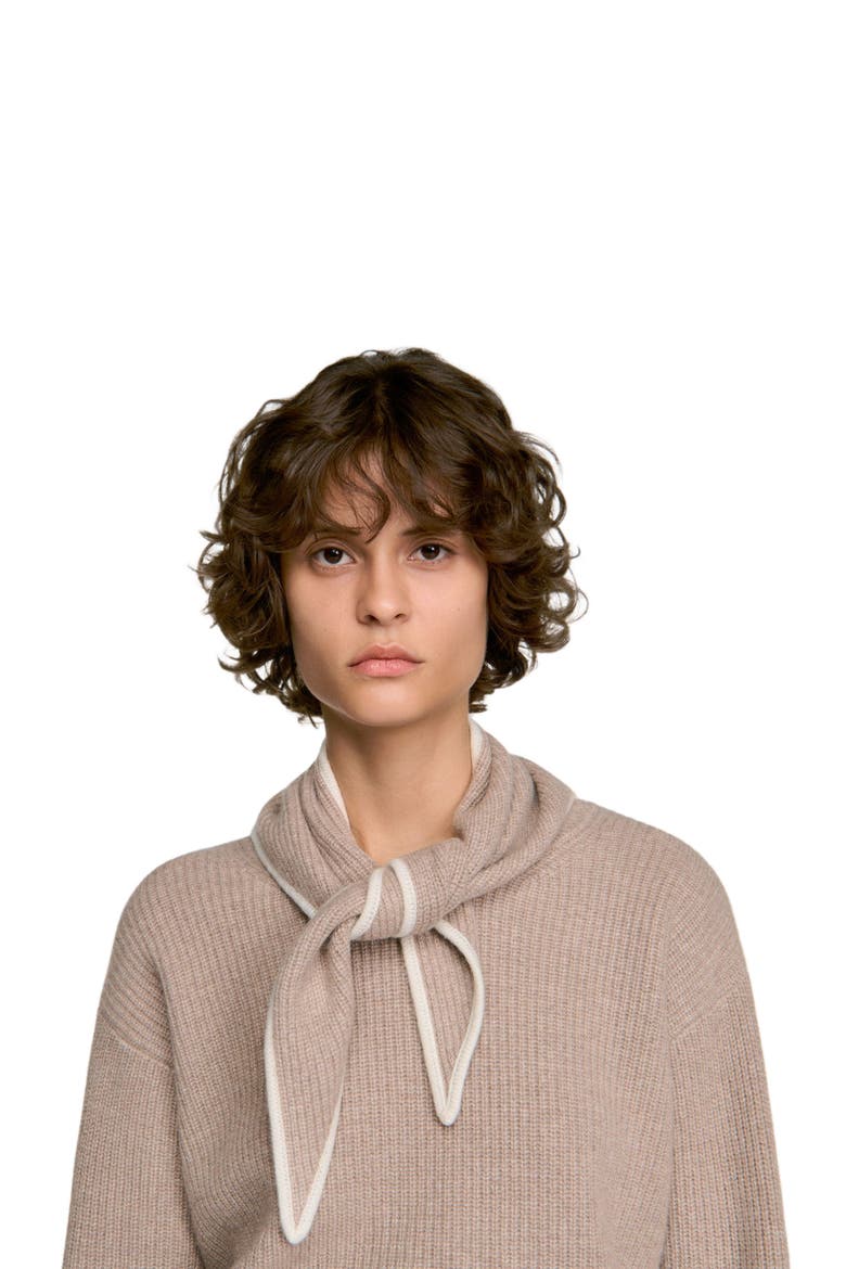 2-in-1 wool and cashmere sweater, Alternate, color, Caramel