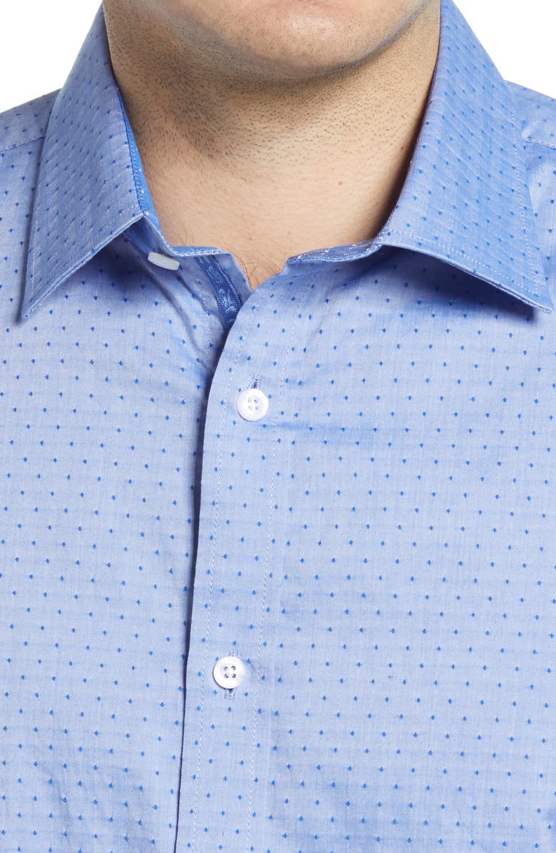 English Laundry Trim Fit Dot Dress Shirt, Alternate, color, 