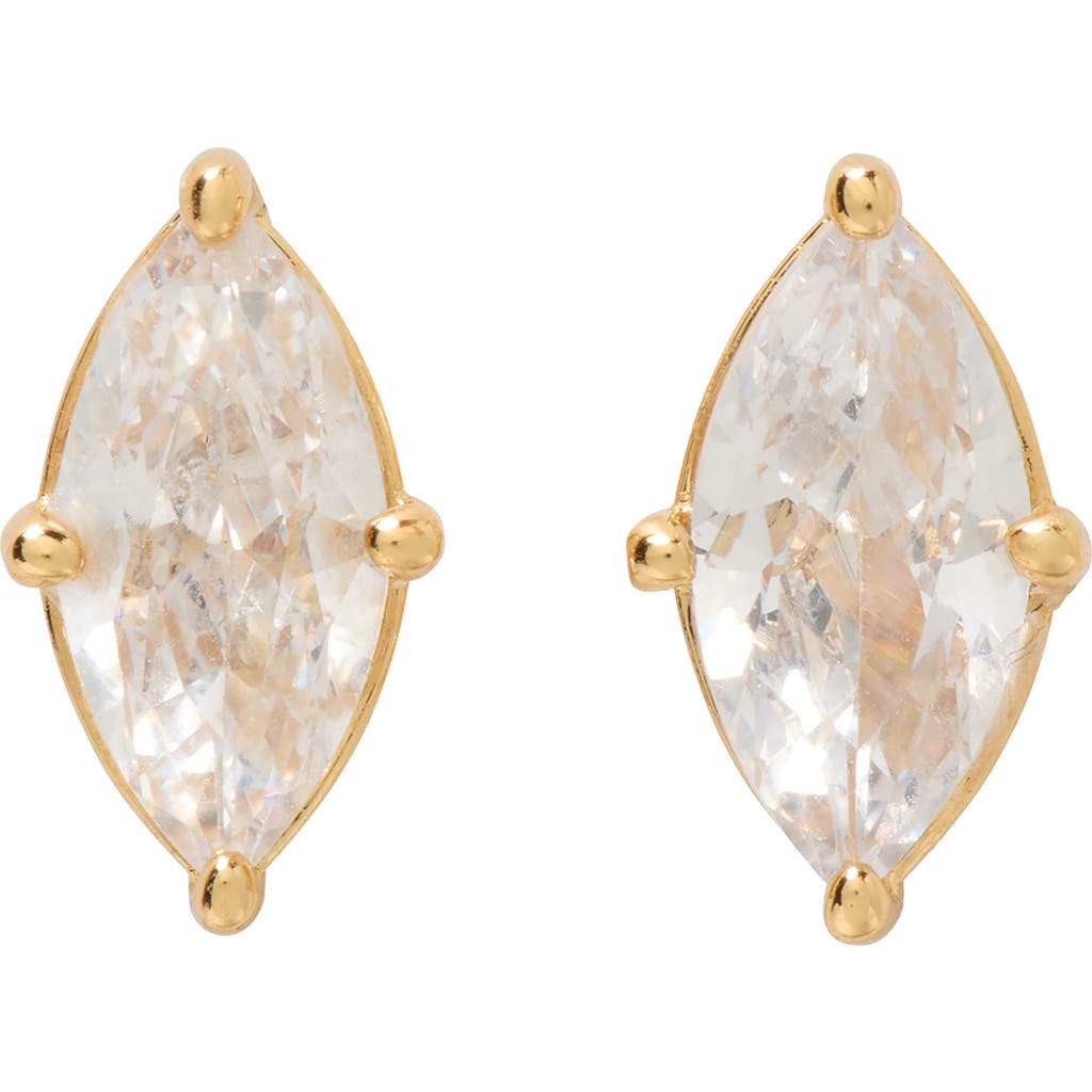 Kate Spade New York Marquise Cut Solitaire Stud Earrings In Gold