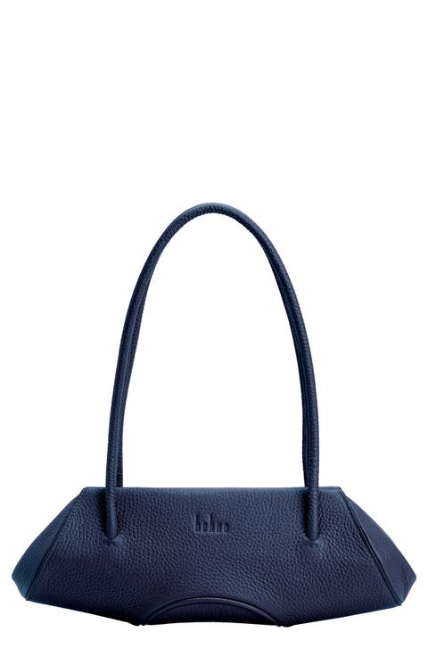 Mini Elizabeth Baguette Pebble Leather Shoulder Bag