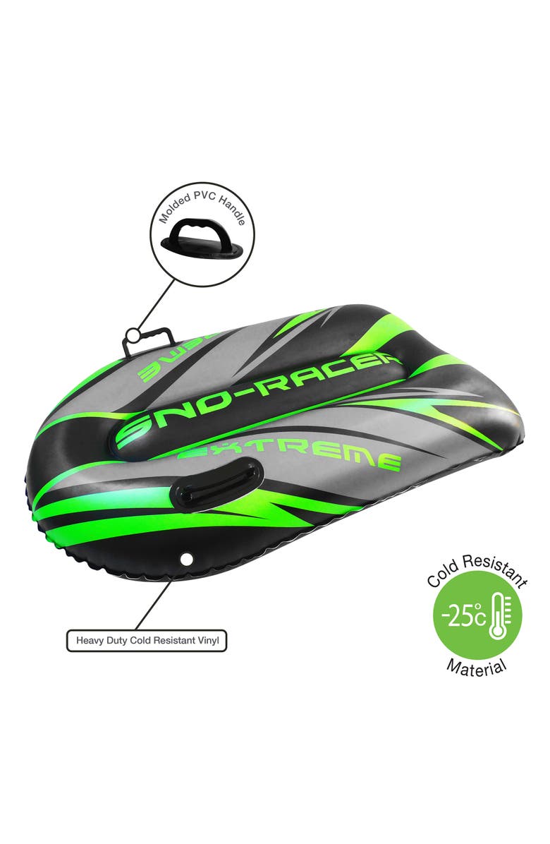 Coconut Outdoor Green Typhon Toboggan Snow Sled 48X31 Inch 8+, Alternate, color, Green