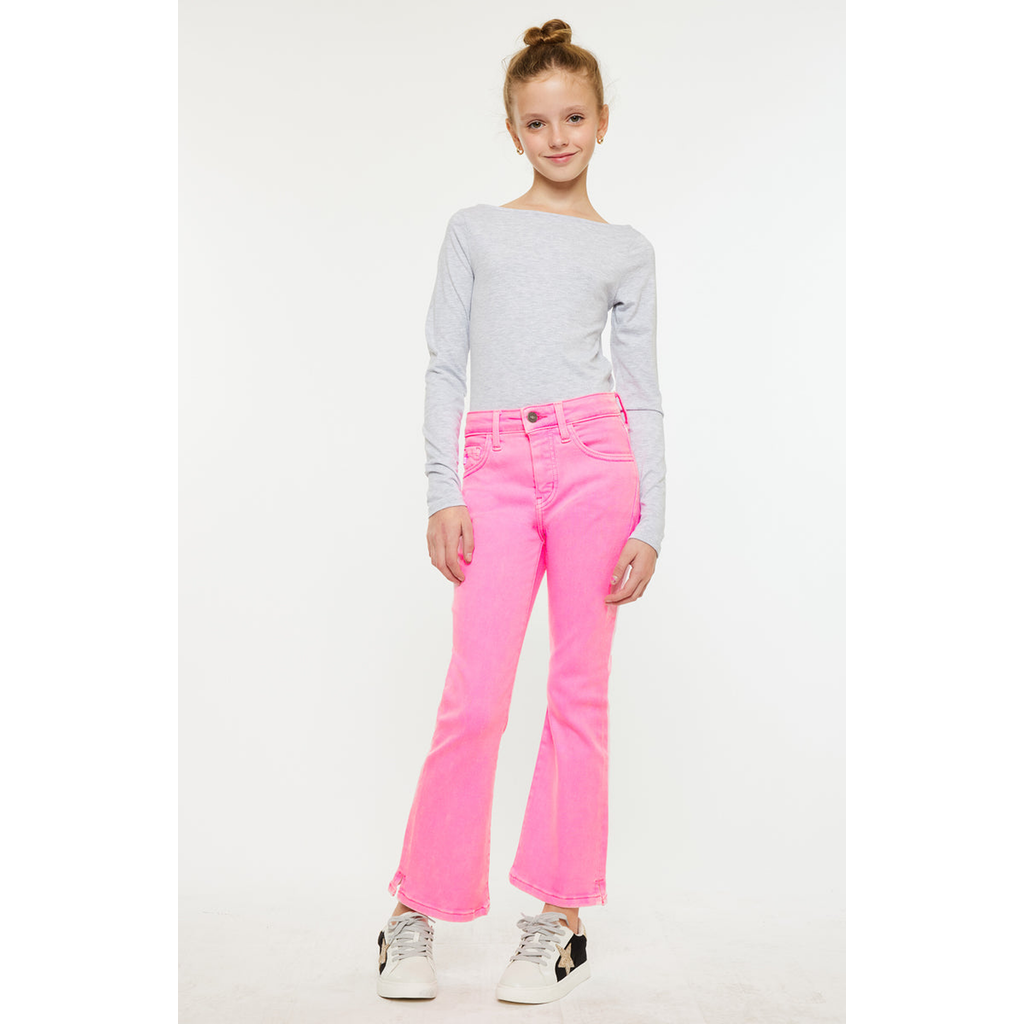 Kancan Bristol High Rise Kick Flare Jeans In Gray