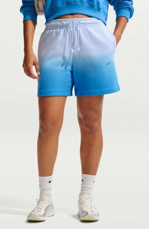 Phoenix Fleece Mid Rise Dip Dye Shorts