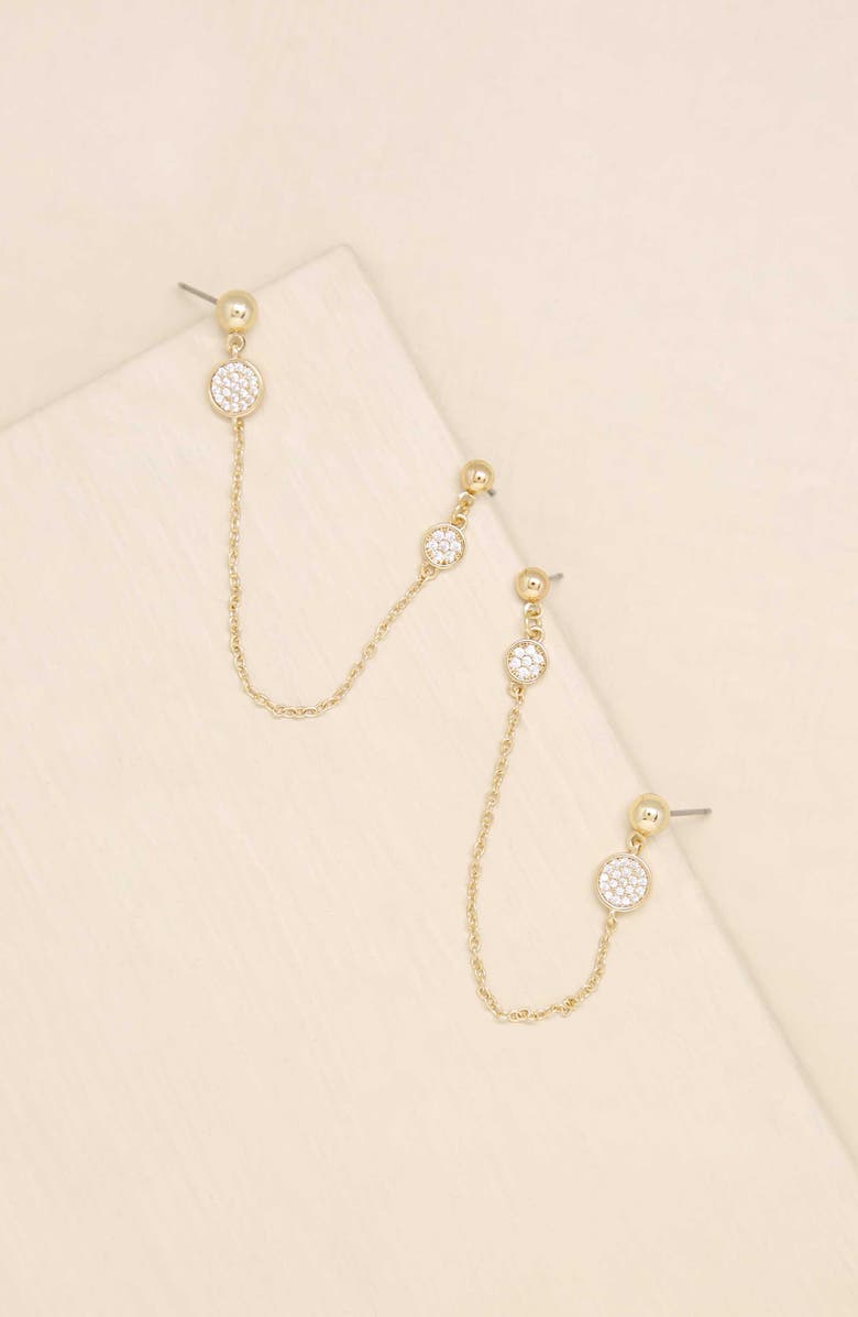 Ettika Chain Drop Double Post Earrings, Alternate, color,