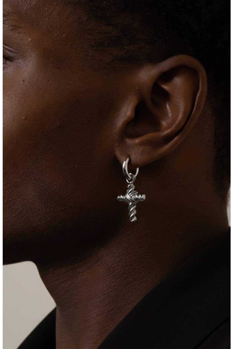 Spiro Hoop Single Maxi Earring in Silver, Alternate, color, Silver