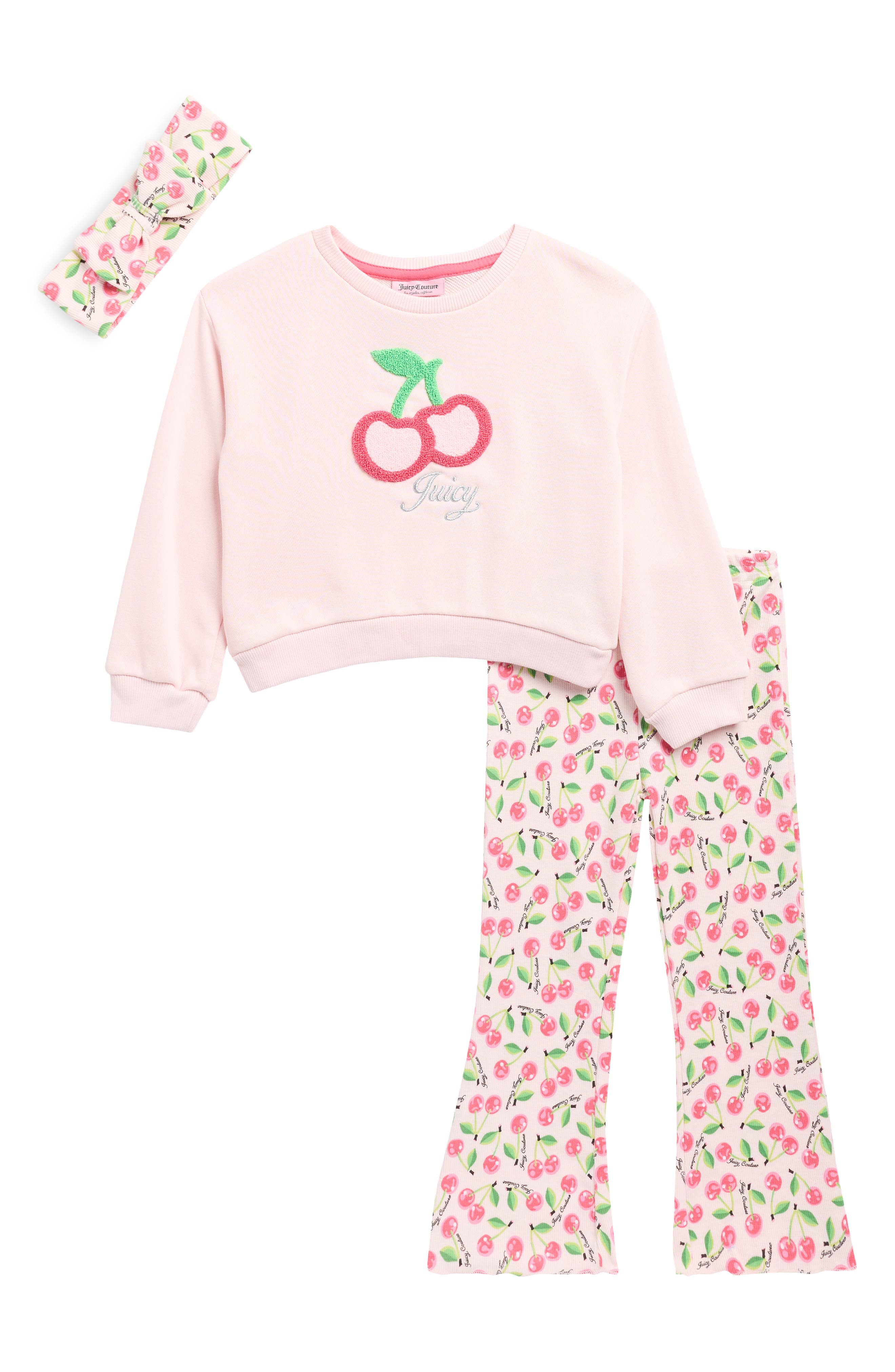 Juicy Couture Baby 3-Piece Top, Pants and Headband Set