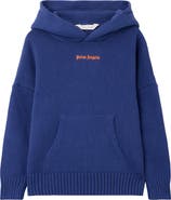 Palm Angels Kids' Logo Cotton & Wool Knit Hoodie