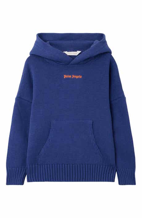 Kids' Logo Cotton & Wool Knit Hoodie