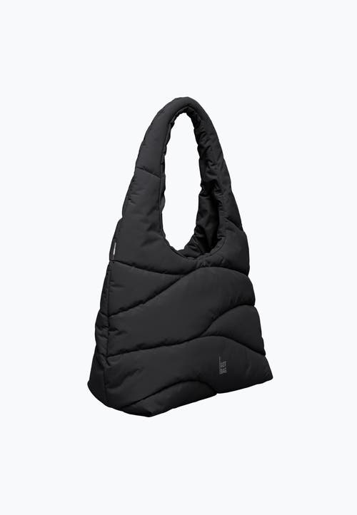 Got Bag Wavy Puffer Recycled Nylon Shoulder Bag In Black