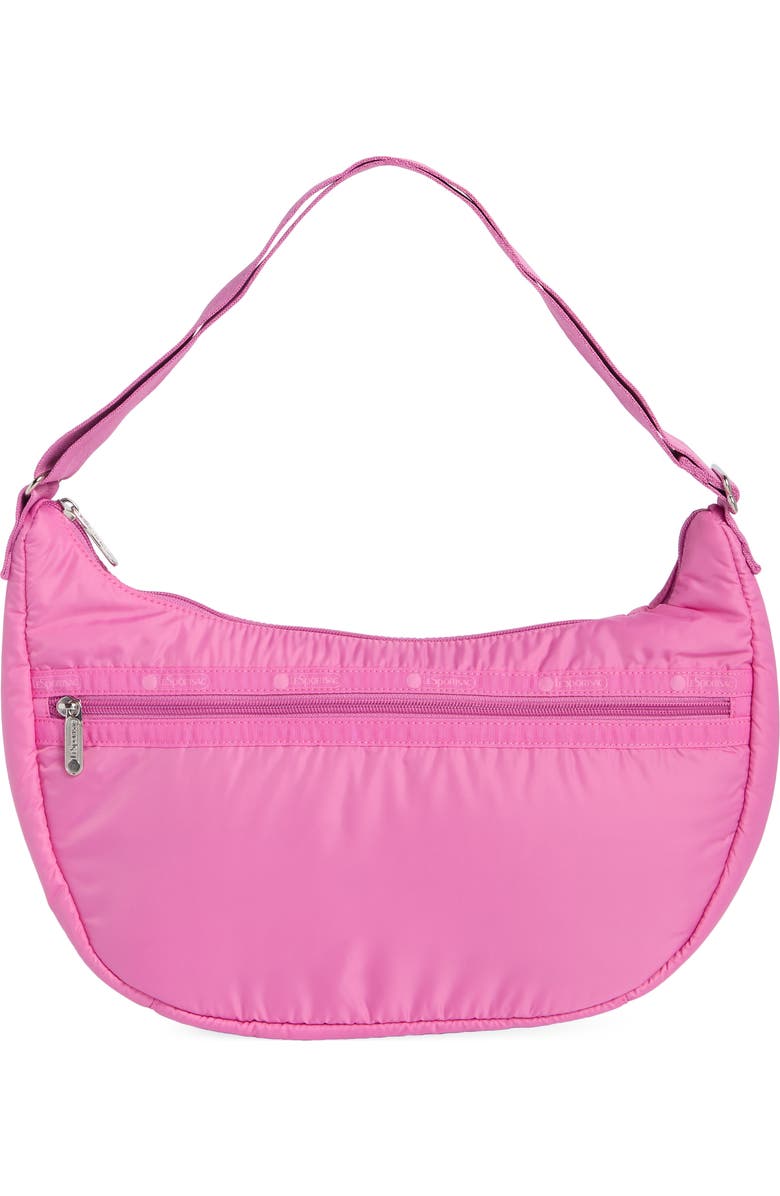 LeSportsac Crescent Crossbody Convertible Shoulder Bag, Main, color, Strawbery Pink Sheen