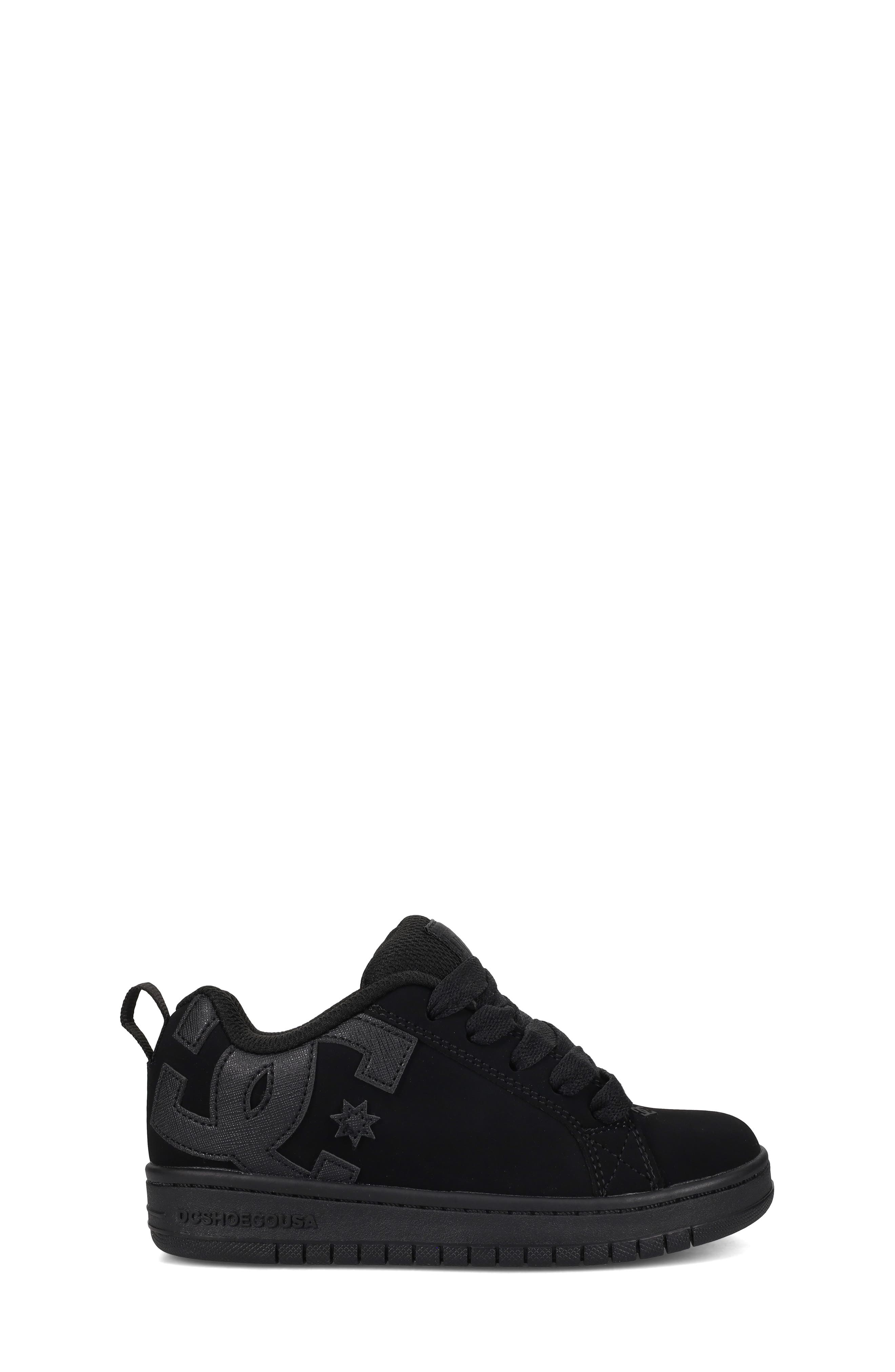 DC Shoes Kids' Court Graffik Sneaker, Alternate, color, Black/ Black