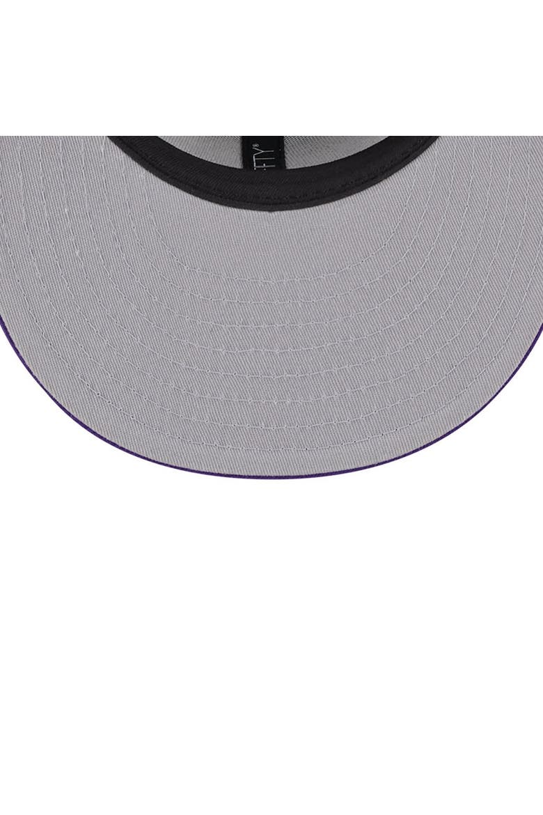 Men's New Era Gray Los Angeles Lakers Chenille Band 9FIFTY Snapback Hat, Alternate, color, Gray