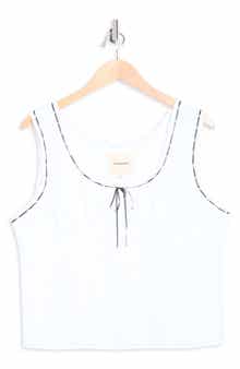 Lucky Brand Ribbon Lace Empire Top