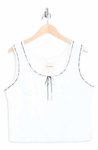 Lucky Brand Ribbon Lace Empire Top